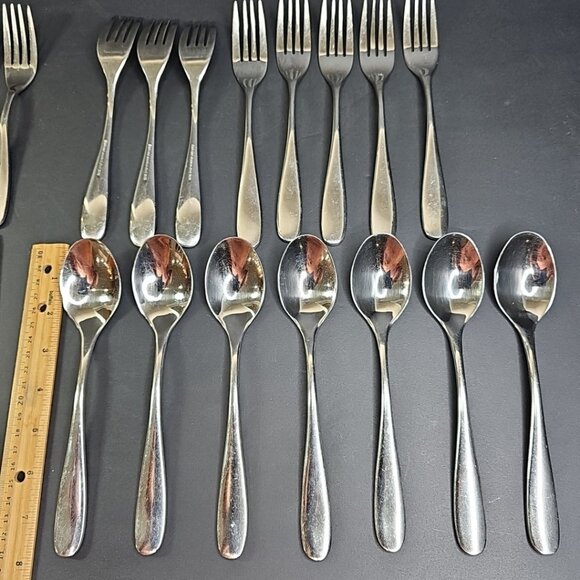 29pcs Paderno Flatware 18/10 Forks Knives Spoons Stainless Steel Cutlery - Picture 7 of 11